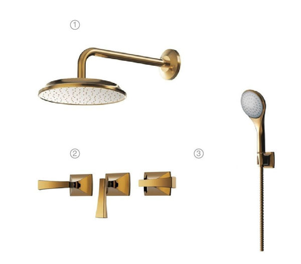 Ảnh của Bộ sen vòi tắm cao cấp Classic DBX120CAMR#PG DB246#PG DB161CF#PG