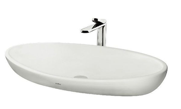 Ảnh của Chậu rửa đặt trên bàn TOTO vành elip LW819JW/F